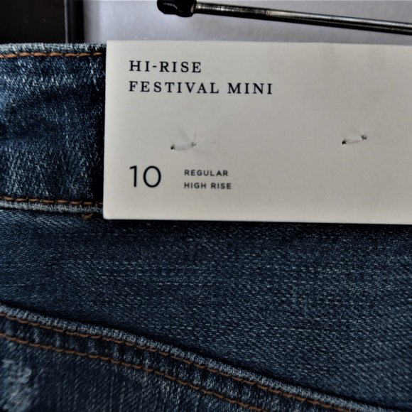 American Eagle Outfitters Blue High Rise Festival Mini Skirt Size 10 Regular NWT - Picture 8 of 13
